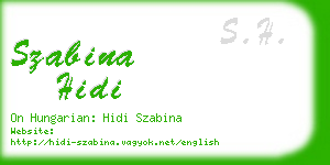 szabina hidi business card